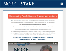 Tablet Screenshot of moreatstake.com